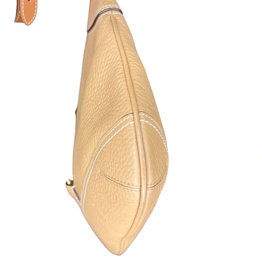 Near Vintage Coach Hamptons Tan Butterscotch Pebbled Leather Shoulder Hobo Bag - Picture 8 of 8